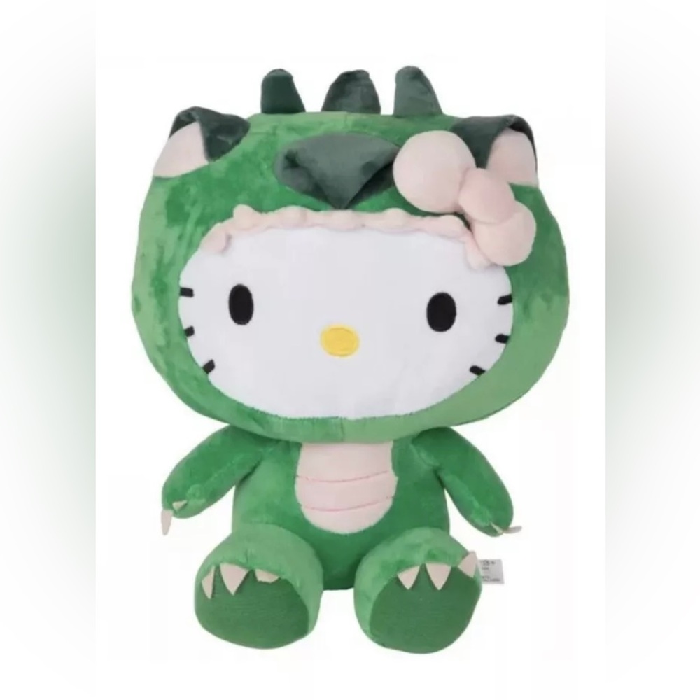 Hello Kitty Sanrio 11.5” Green Dinosaur Plush
